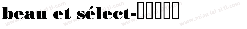 beau et sélect字体转换